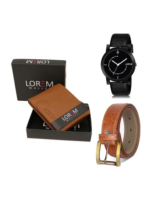 belt, wallet & watch gift combo - 19276322 - Very Small Image - 1