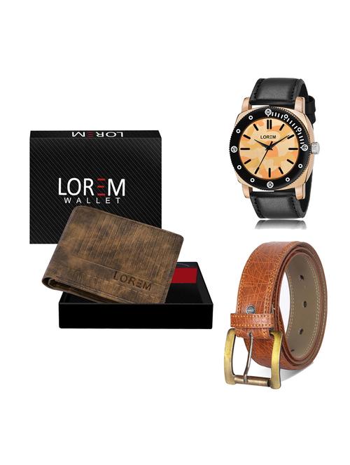 belt, wallet & watch gift combo - 19276393 - Very Small Image - 1