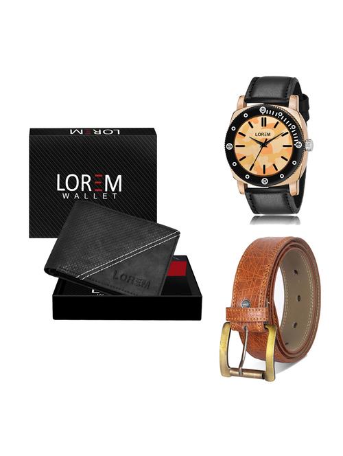 belt, wallet & watch gift combo - 19276400 - Very Small Image - 1