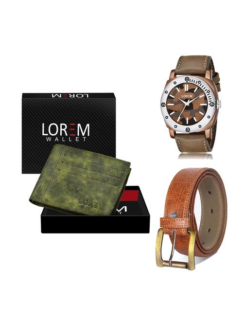 belt, wallet & watch gift combo - 19276427 - Very Small Image - 1