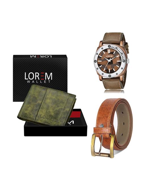 belt, wallet & watch gift combo - 19276428 - Very Small Image - 1