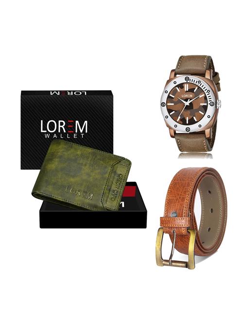 belt, wallet & watch gift combo - 19276437 - Very Small Image - 1