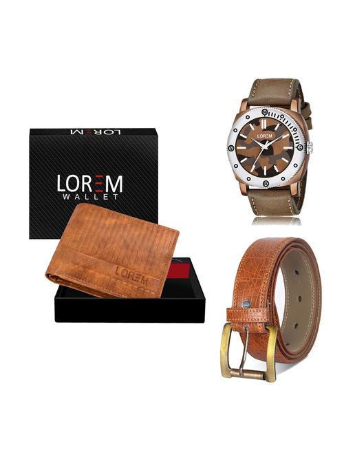belt, wallet & watch gift combo - 19276439 - Very Small Image - 1