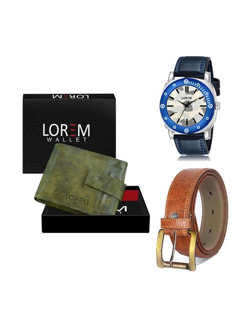 belt, wallet & watch gift combo - 19276477 - Very Small Image - 1