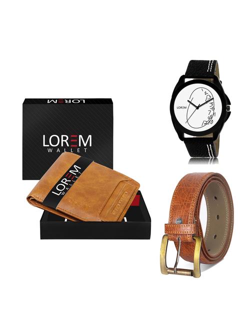 belt, wallet & watch gift combo - 19276506 - Very Small Image - 1