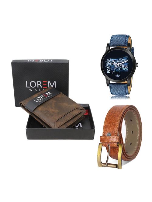 belt, wallet & watch gift combo - 19276730 - Very Small Image - 1