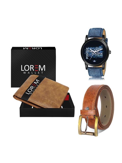 belt, wallet & watch gift combo - 19276738 - Very Small Image - 1