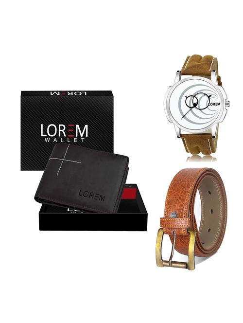 belt, wallet & watch gift combo - 19276901 - Very Small Image - 1