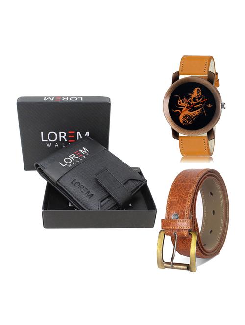 belt, wallet & watch gift combo - 19276913 - Very Small Image - 1