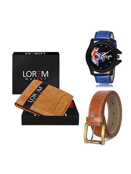 belt, wallet & watch gift combo - 19277001 - Very Small Image - 1
