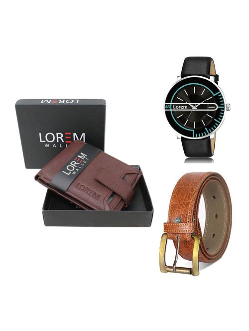 belt, wallet & watch gift combo - 19277274 - Very Small Image - 1