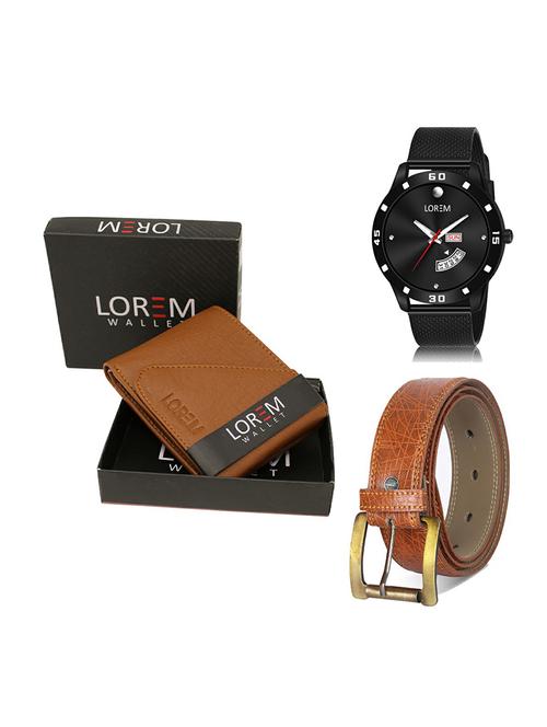 belt, wallet & watch gift combo - 19277312 - Very Small Image - 1
