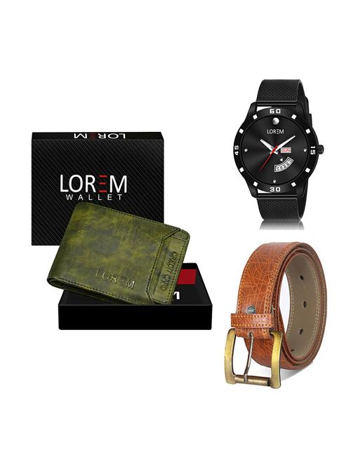 belt, wallet & watch gift combo - 19277337 - Very Small Image - 1