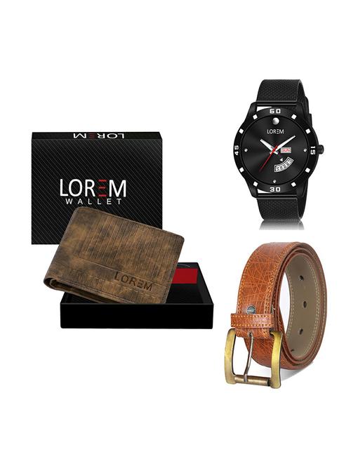 belt, wallet & watch gift combo - 19277338 - Very Small Image - 1