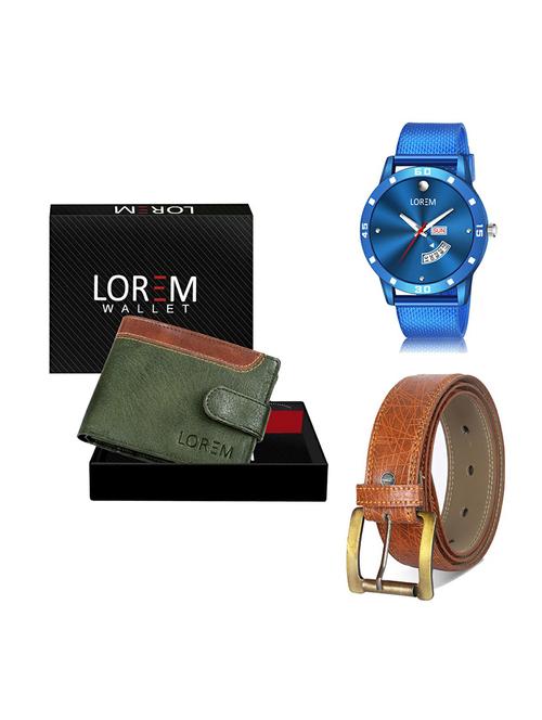 belt, wallet & watch gift combo - 19277401 - Very Small Image - 1