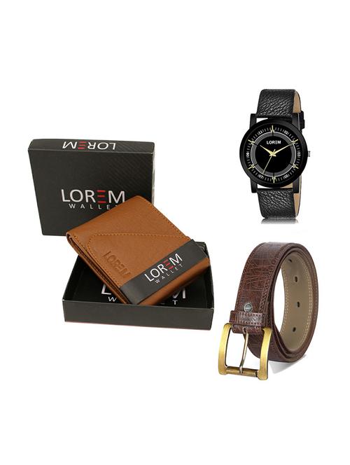 belt, wallet & watch gift combo - 19277402 - Very Small Image - 1