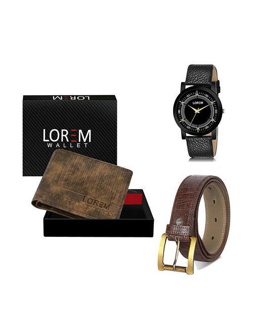 belt, wallet & watch gift combo - 19277558 - Very Small Image - 1