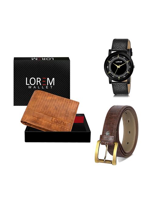 belt, wallet & watch gift combo - 19277564 - Very Small Image - 1