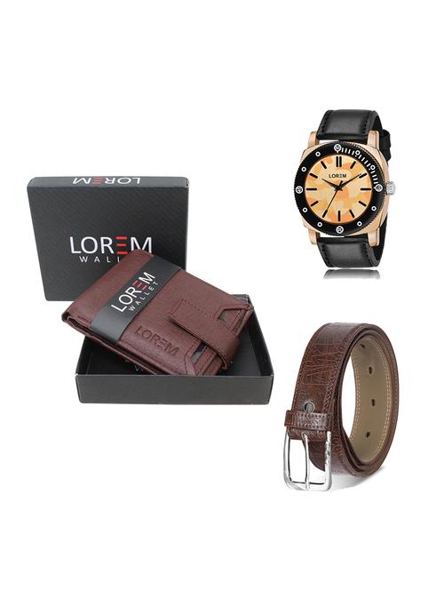 belt, wallet & watch gift combo - 19277988 - Very Small Image - 1