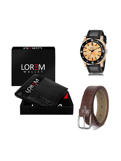 belt, wallet & watch gift combo - 19278023 - Very Small Image - 1