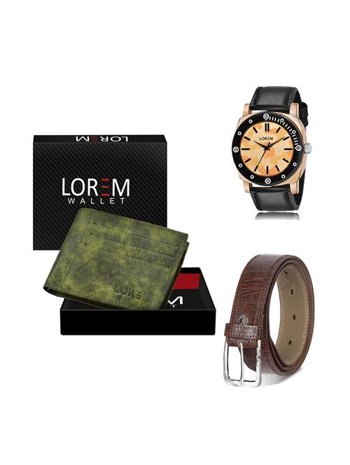 belt, wallet & watch gift combo - 19278036 - Very Small Image - 1