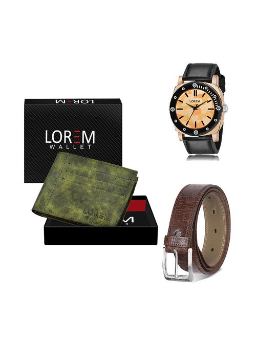 belt, wallet & watch gift combo - 19278037 - Very Small Image - 1