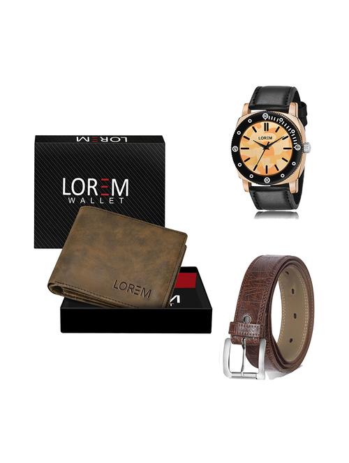 belt, wallet & watch gift combo - 19278081 - Very Small Image - 1