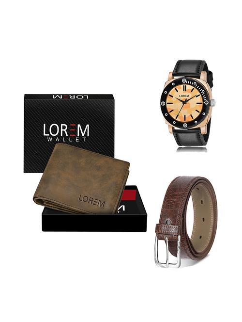 belt, wallet & watch gift combo - 19278084 - Very Small Image - 1