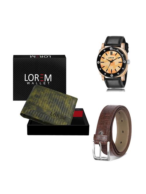 belt, wallet & watch gift combo - 19278115 - Very Small Image - 1