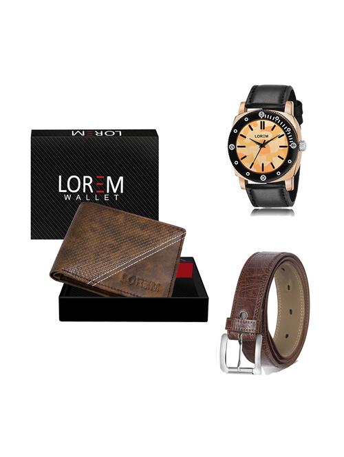 belt, wallet & watch gift combo - 19278123 - Very Small Image - 1