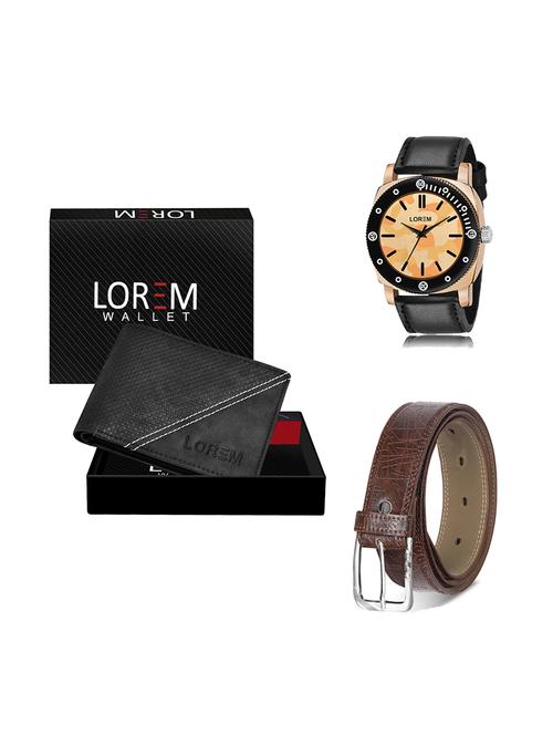 belt, wallet & watch gift combo - 19278144 - Very Small Image - 1