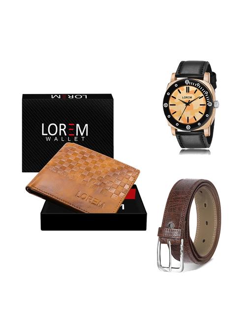 belt, wallet & watch gift combo - 19278156 - Very Small Image - 1