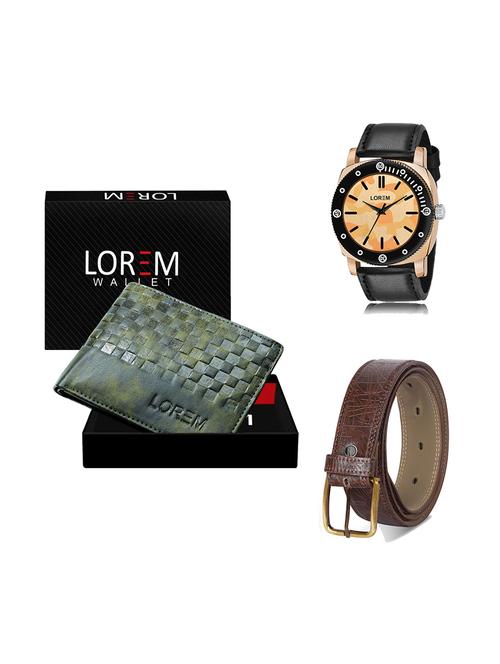 belt, wallet & watch gift combo - 19278160 - Very Small Image - 1