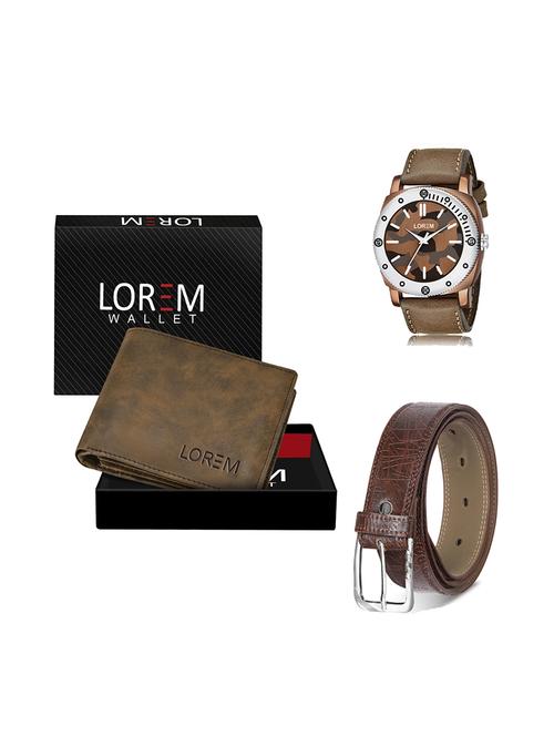 belt, wallet & watch gift combo - 19278354 - Very Small Image - 1