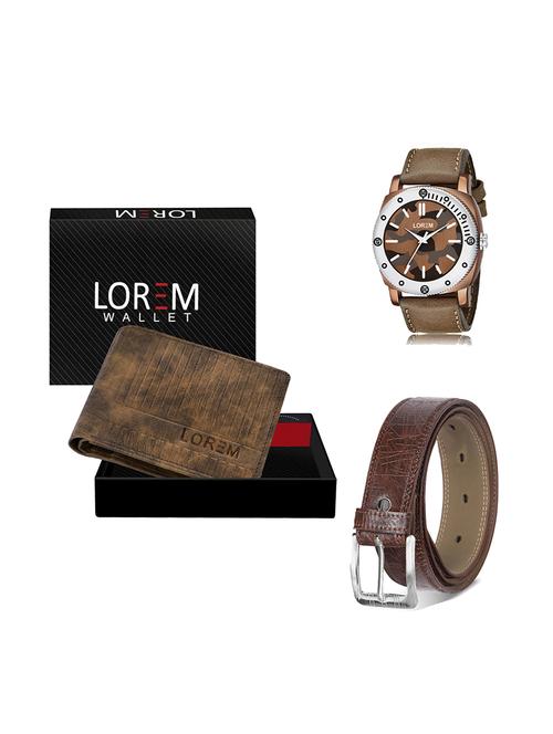 belt, wallet & watch gift combo - 19278373 - Very Small Image - 1