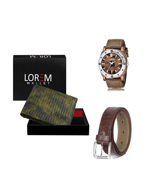 belt, wallet & watch gift combo - 19278381 - Very Small Image - 1