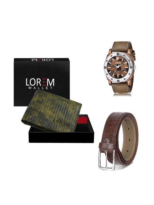 belt, wallet & watch gift combo - 19278384 - Very Small Image - 1