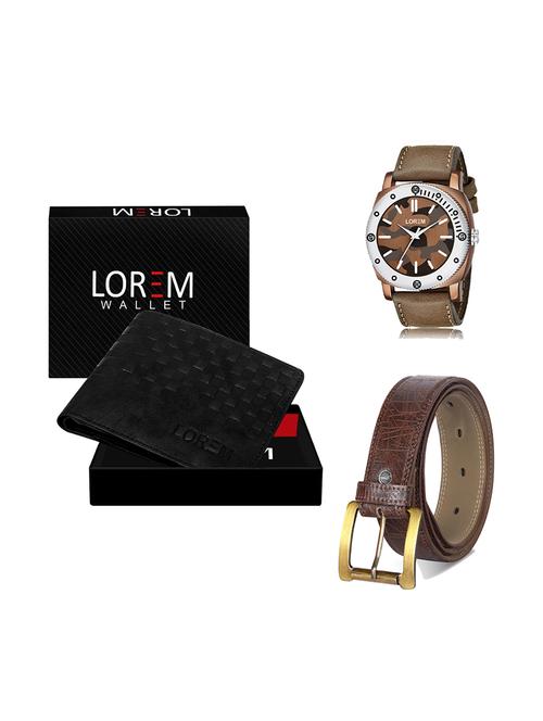 belt, wallet & watch gift combo - 19278434 - Very Small Image - 1