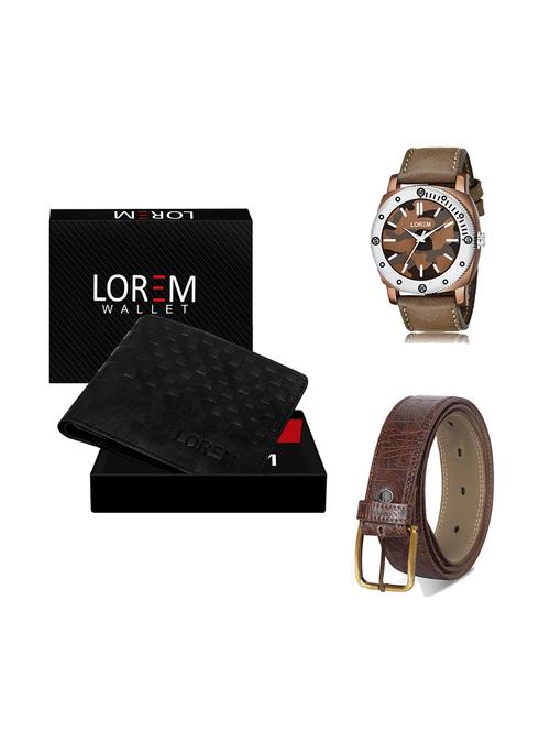 belt, wallet & watch gift combo - 19278436 - Very Small Image - 1