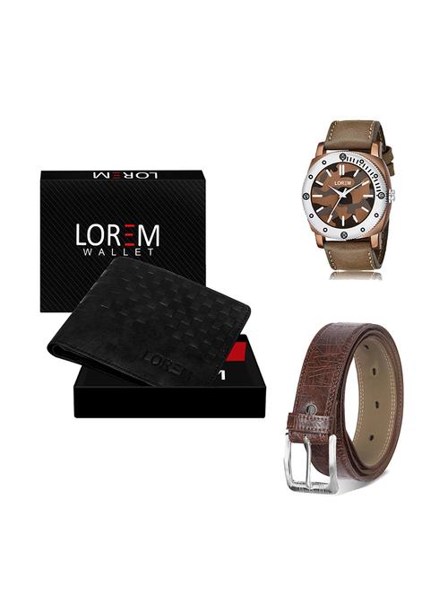 belt, wallet & watch gift combo - 19278439 - Very Small Image - 1