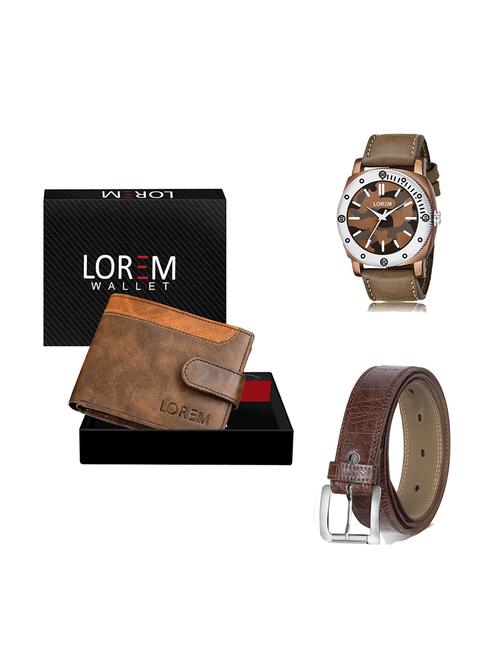belt, wallet & watch gift combo - 19278465 - Very Small Image - 1