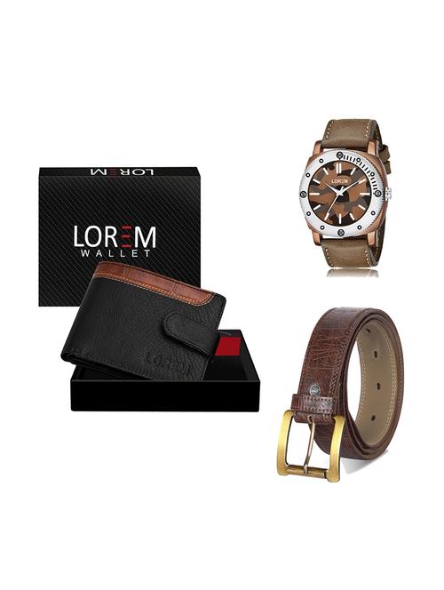 belt, wallet & watch gift combo - 19278470 - Very Small Image - 1