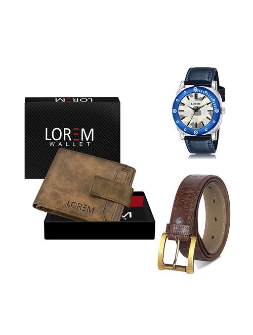belt, wallet & watch gift combo - 19278608 - Very Small Image - 1