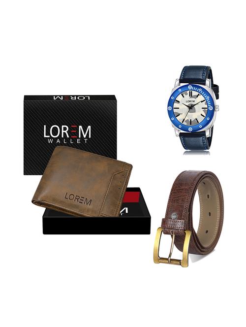 belt, wallet & watch gift combo - 19278614 - Very Small Image - 1