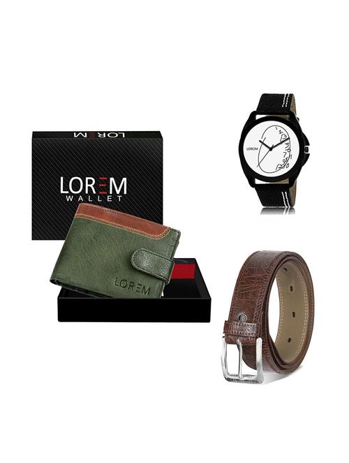 belt, wallet & watch gift combo - 19279021 - Very Small Image - 1