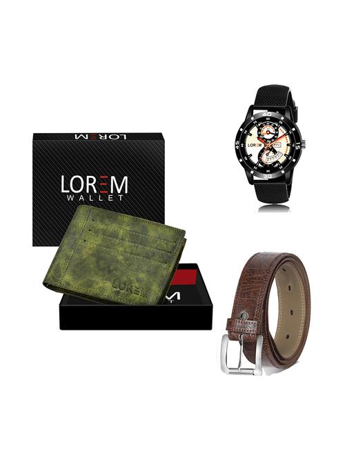 belt, wallet & watch gift combo - 19279113 - Very Small Image - 1