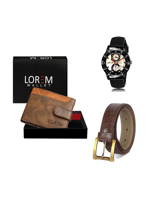 belt, wallet & watch gift combo - 19279274 - Very Small Image - 1