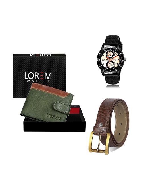 belt, wallet & watch gift combo - 19279286 - Very Small Image - 1