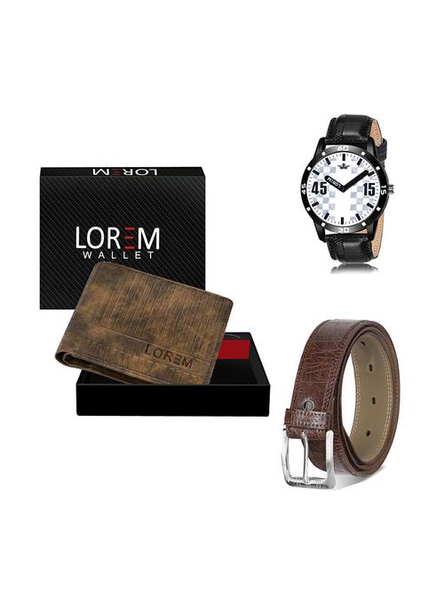belt, wallet & watch gift combo - 19279743 - Very Small Image - 1