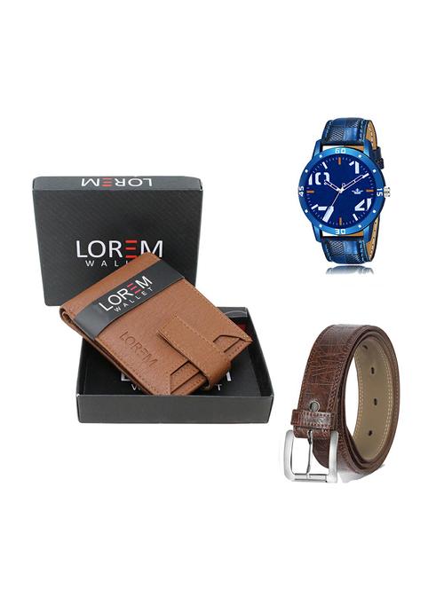 belt, wallet & watch gift combo - 19279901 - Very Small Image - 1